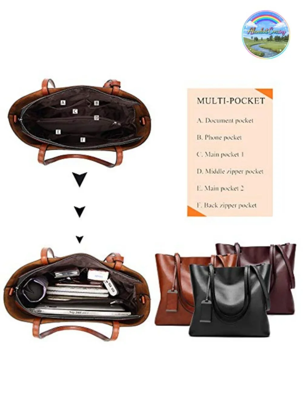 Greased Leather Satchel Handbag Shoulder Bag Tote Purse with Removable Strap